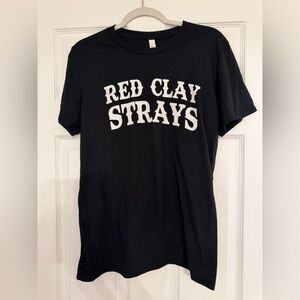 Ami Black Tee with White Neckline Detail